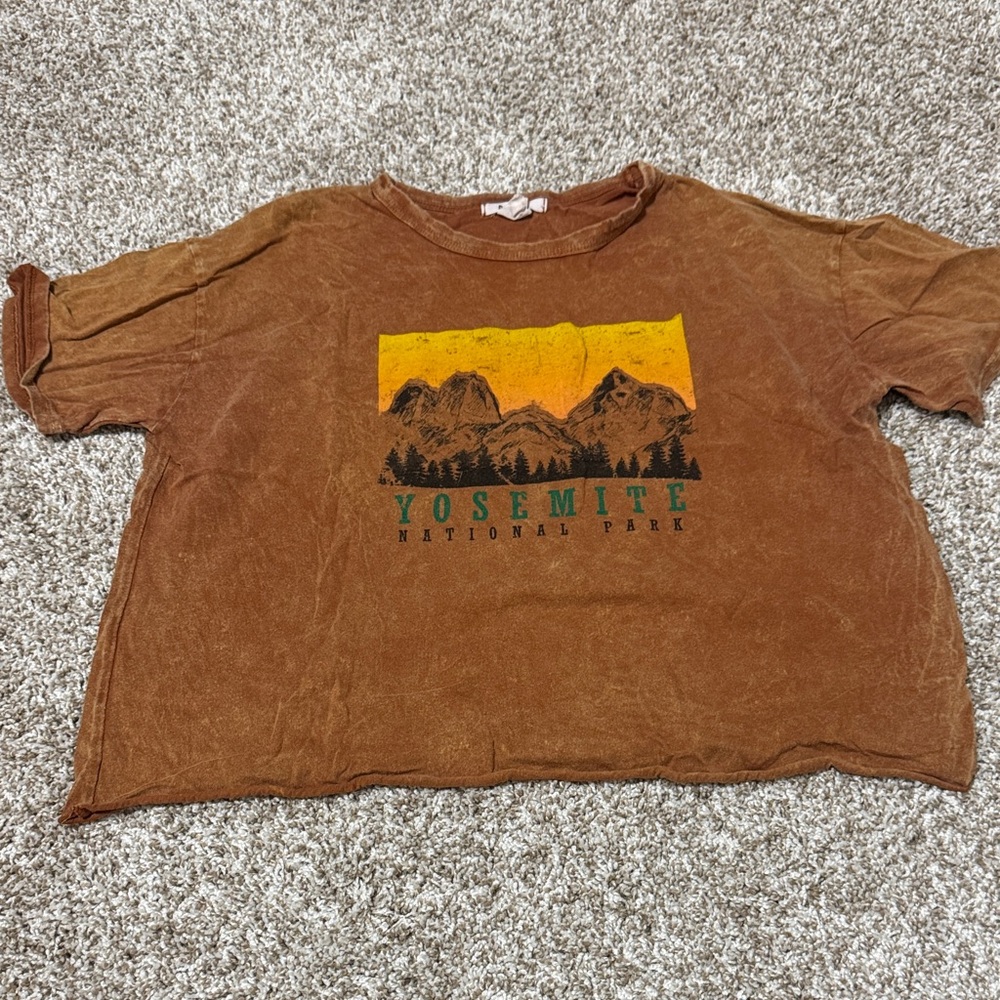 Yosemite National Park Kids Brown T-Shirt